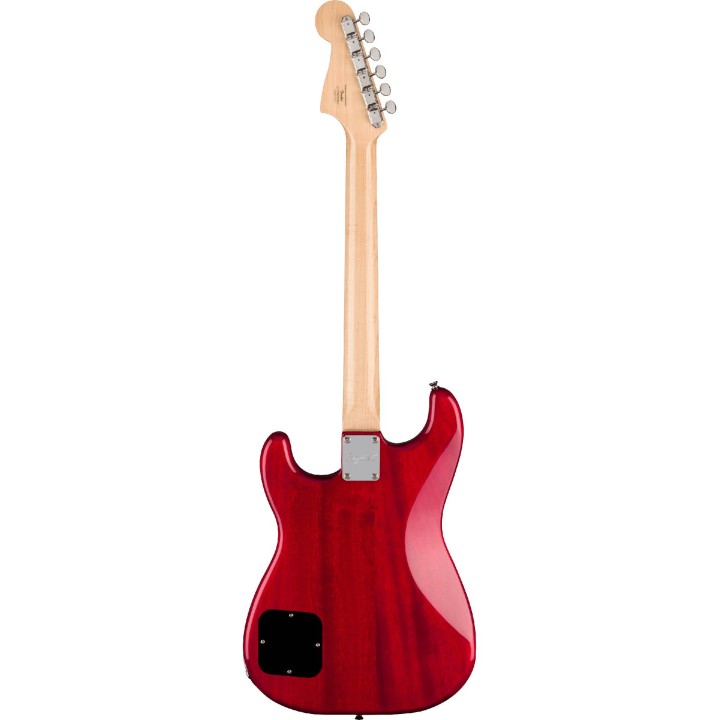 Squier | Paranormal Strat-O-Sonic, Laurel Fingerboard, Black Pickguard, Crimson Red Transparent - 0377035538 Chitarra elettrica 