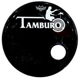 Remo - ES-1018-00 Pelle Grancassa Ambassador Ebony Logo Tamburo