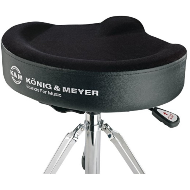 Acquista KONIG & MEYER 14036-000-02 DRUMMER'S THRONE WITH PNEUMATIC SPRING BLACK VELVET online | Merula Strumenti Musicali