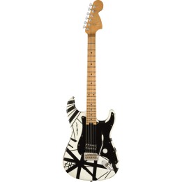EVH - Striped Series '78 Eruption, Maple Fingerboard, White with Black Stripes Relic
