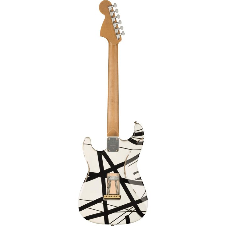 EVH - Striped Series '78 Eruption, Maple Fingerboard, White with Black Stripes Relic