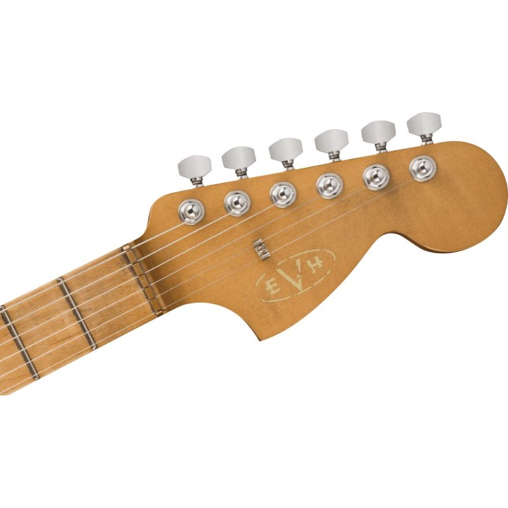 EVH - Striped Series '78 Eruption, Maple Fingerboard, White with Black Stripes Relic