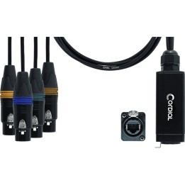 Cordial CDX 0.7 FN 3 Quad-DMX, adattatore DMX EtherCON/XLR
