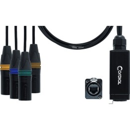 Cordial CDX 0.7 MN 3 Quad-DMX, adattatore DMX EtherCON/XLR