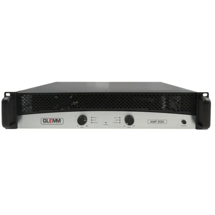 GLEMM - AMP 200: Amplificatore stereo 2 x 200W. Formato 2U rack