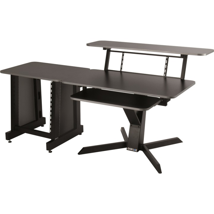 Quiklok - Z/460 Black Workstation a 3 Ripiani Finitura Black