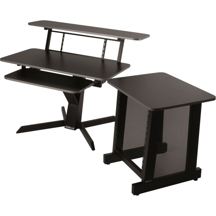 Quiklok - Z/460 Black Workstation a 3 Ripiani Finitura Black