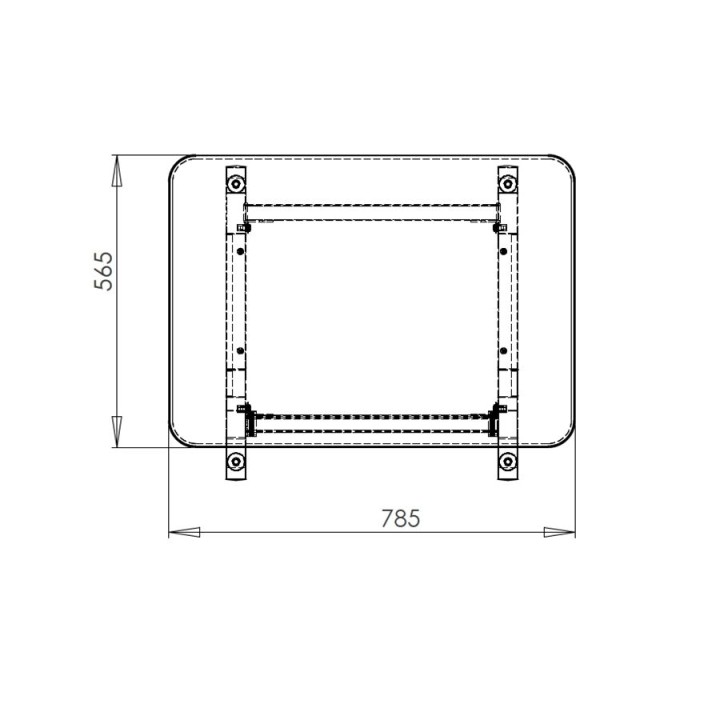 Quiklok - Z/612 BK Mobile Rack 12U Ripiano Cherry