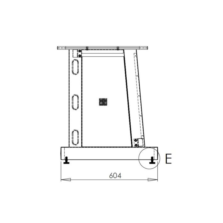 Quiklok - Z/612 BK Mobile Rack 12U Ripiano Cherry