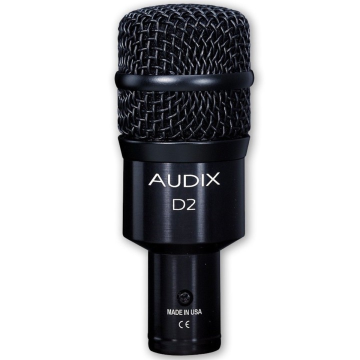 Audix D2, microfono dinamico adatto alla ripresa di strumenti a percussione e tom