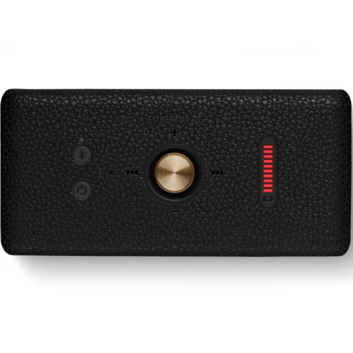 Marshall Emberton III Black & Brass cassa Bluetooth portatile