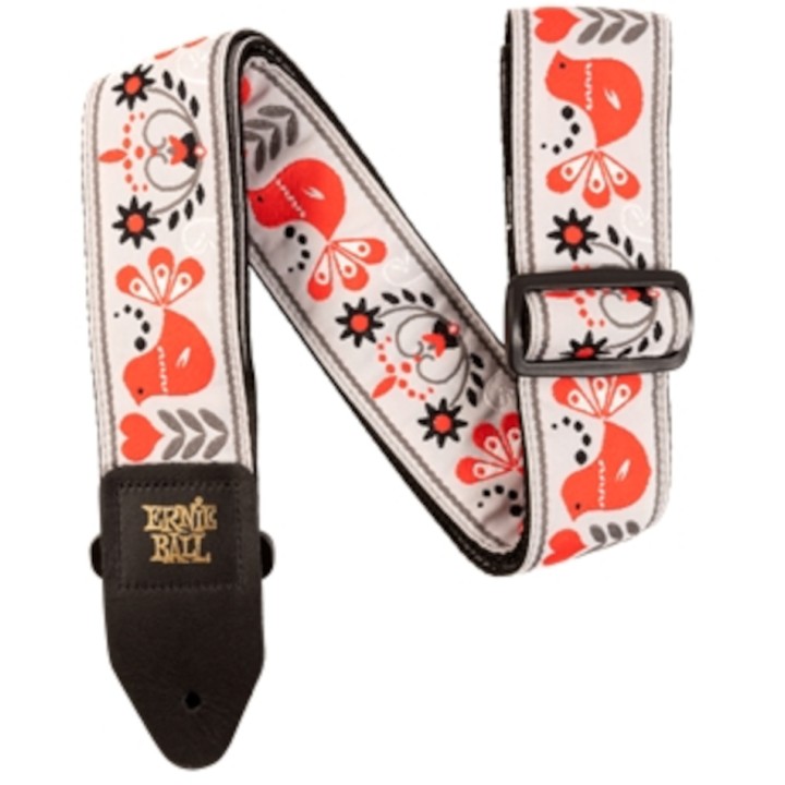 Acquista ERNIE BALL 4689 TRACOLLA RED BIRD WINTER JACQUARD 2021 online | Merula Strumenti Musicali