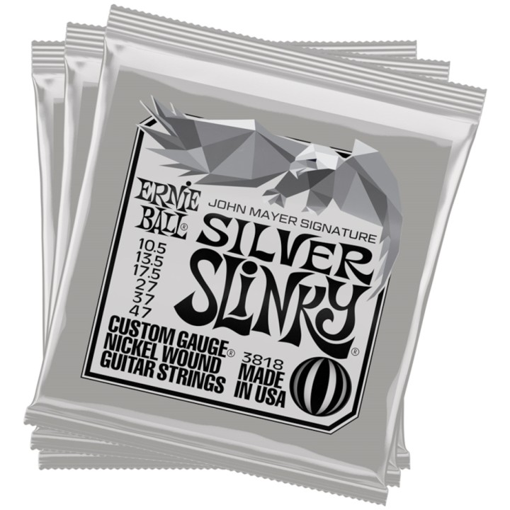 ERNEI BALL | 3818 John Mayer Silver Slinky 10.5-47 3 Pk