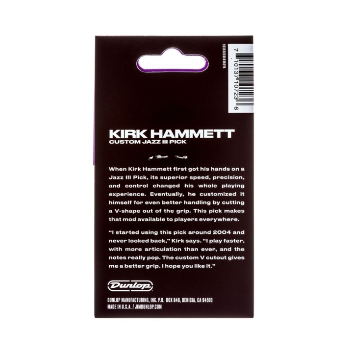 Acquista DUNLOP 47pkh3nps Kirk Hammett Purple Sparkle Jazz III Player'S Pack/6 online | Merula Strumenti Musicali