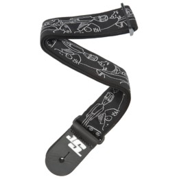 Acquista D'ADDARIO 50JS05 D'ADDARIO JOE SATRIANI GUITAR STRAP, SILVER SKETCHES online | Merula Strumenti Musicali