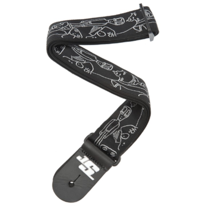 Acquista D'ADDARIO 50JS05 D'ADDARIO JOE SATRIANI GUITAR STRAP, SILVER SKETCHES online | Merula Strumenti Musicali