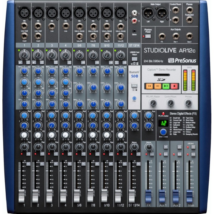 PreSonus StudioLive AR12c, Mixer analogico