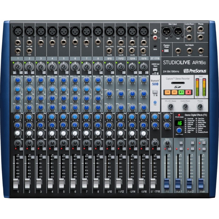Presonus StudioLive AR16C, mixer analogico
