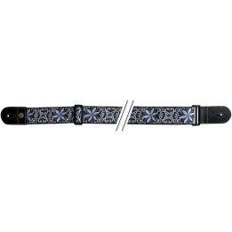 Fire Stone - Tracolla per chitarra Folk Jacquard Blu-Bianco 531068