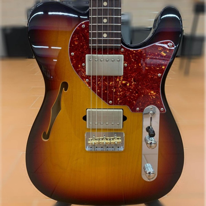 Suhr Alt T 3 Tone Burst Rw Hh, chitarra elettrica semi-hollow