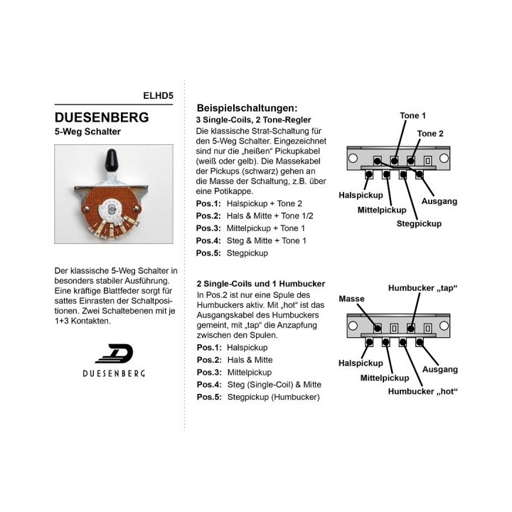 Duesemberg - ELHD5 HEAVY DUTY 5-WAY SWITCH