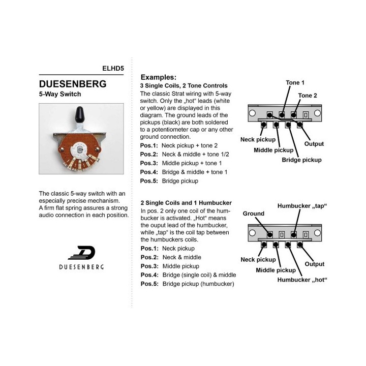 Duesemberg - ELHD5 HEAVY DUTY 5-WAY SWITCH
