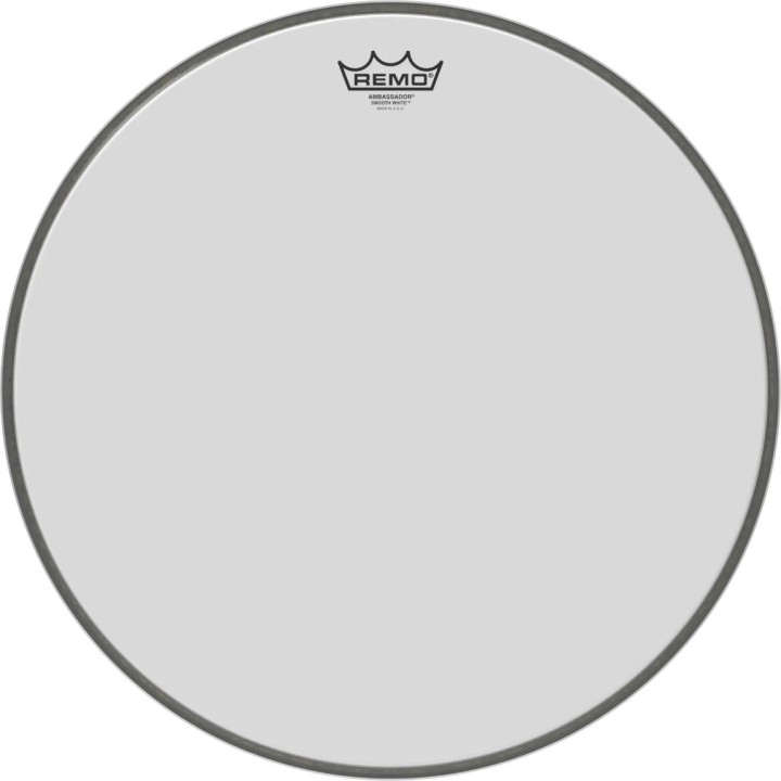 Acquista REMO BR-1218-00 AMBASSADOR SMOOTH WHITE CASSA 18" online | Merula Strumenti Musicali