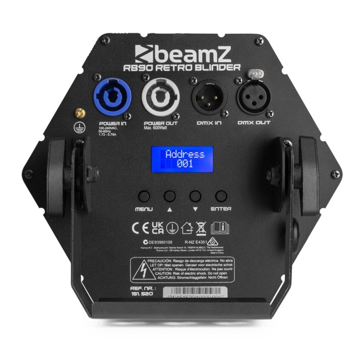 Beamz - RB90 Retro Blinder 3x30w Rgb Ambra