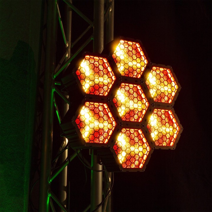 Beamz - RB90 Retro Blinder 3x30w Rgb Ambra