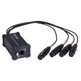 Audiophony - BOXRJ4XF3 - RJ45/XLR3F Adapter Box For Audio/DMX Signal