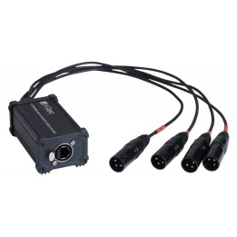 Audiophony - BOXRJ4Xm3 - RJ45/XLR3M Adapter Box For Audio/DMX Signal