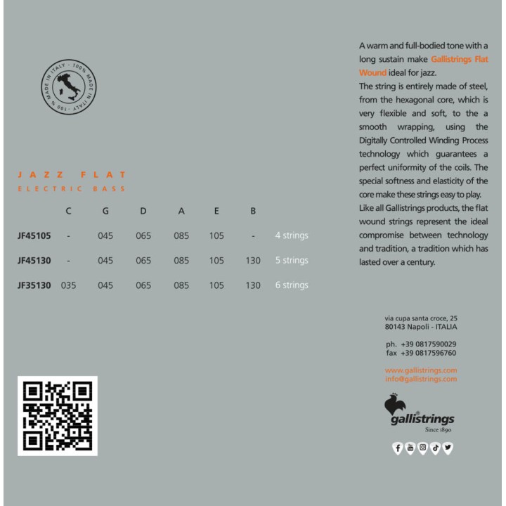 Acquista GALLI STRINGS STRINGS JF4505 online | Merula Strumenti Musicali