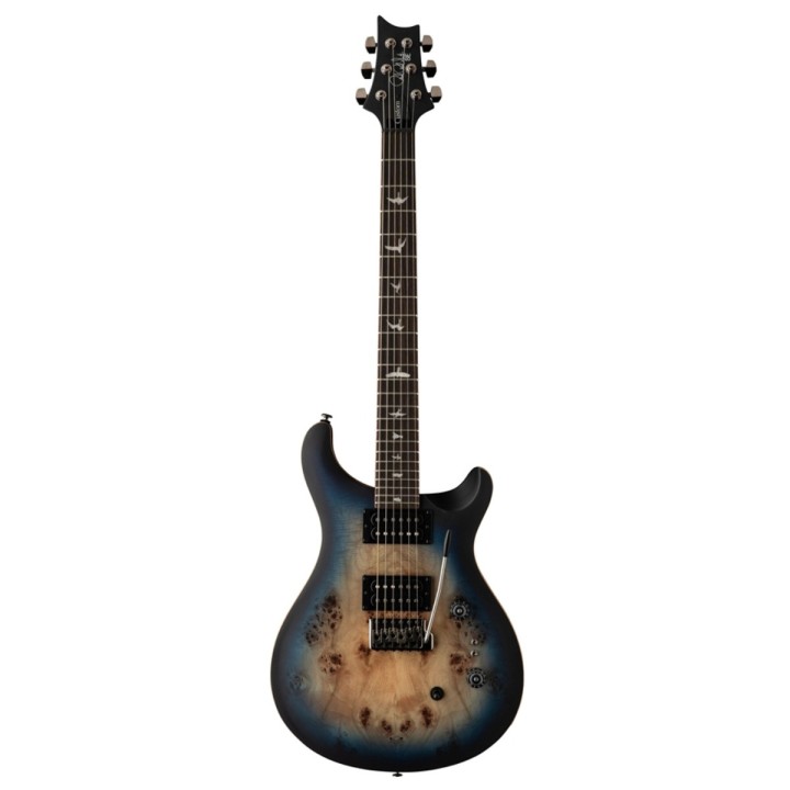 Prs Se Custom 24-08 Poplar Burl LTD Lake Blue Midnight Burst - Chitarra elettrica solid body