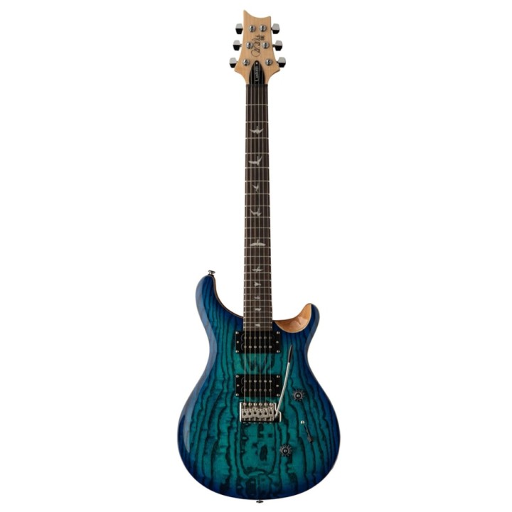 Prs Se Custom 24 Burled Ash Limited Edition Lake Blue - Chitarra elettrica Solid body
