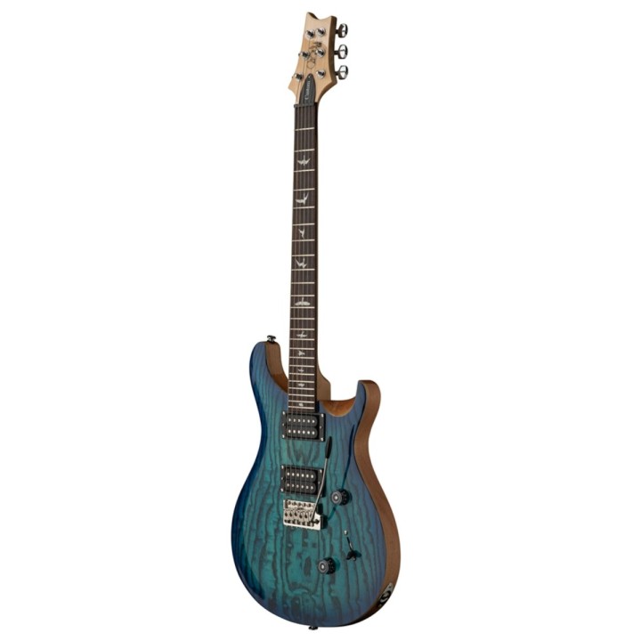 Prs Se Custom 24 Burled Ash Limited Edition Lake Blue - Chitarra elettrica Solid body