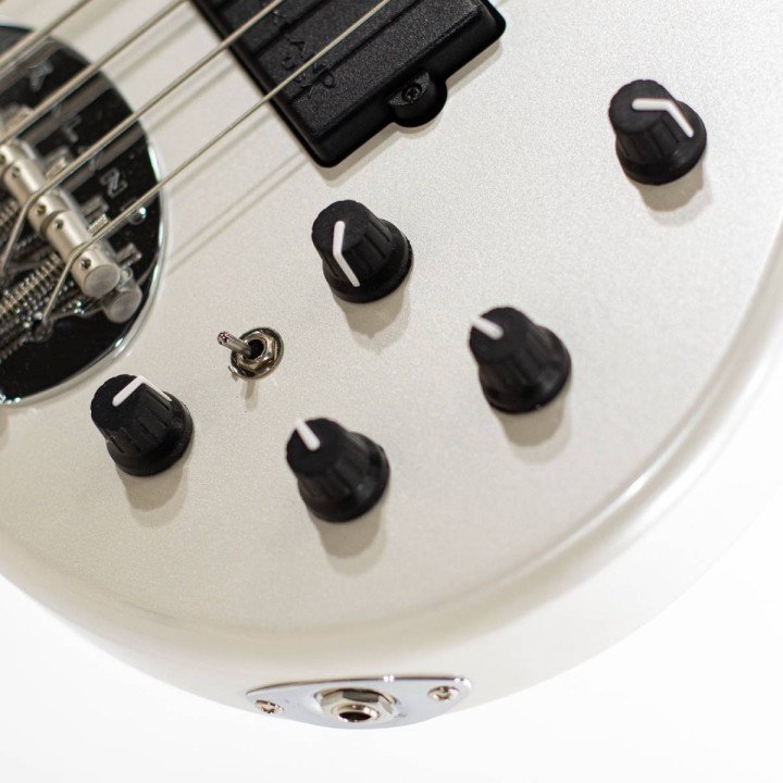 Lakland Skyline 55-02 Custom White Pearl - Basso elettrico a 5 corde