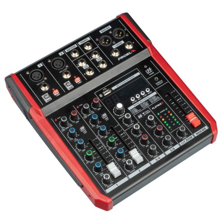 Proel Playmix6 | Mixer 6 canali con effetti e USB