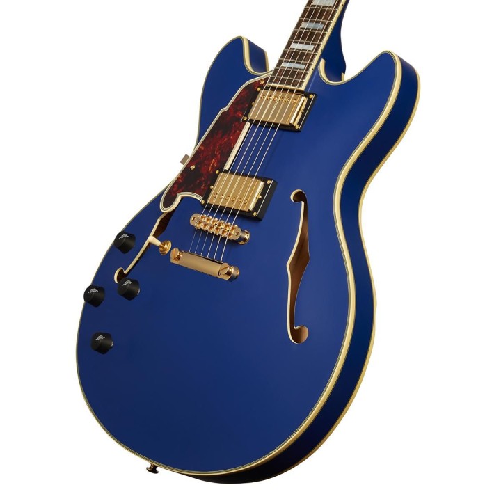 D'angelico Deluxe Dc Matte Royal Blue Lefty Stopbar