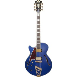 D'Angelico Deluxe SS Matte Royal Blue Stairstep Lefty