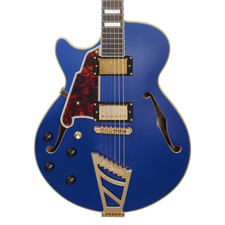 D'Angelico Deluxe SS Matte Royal Blue Stairstep Lefty
