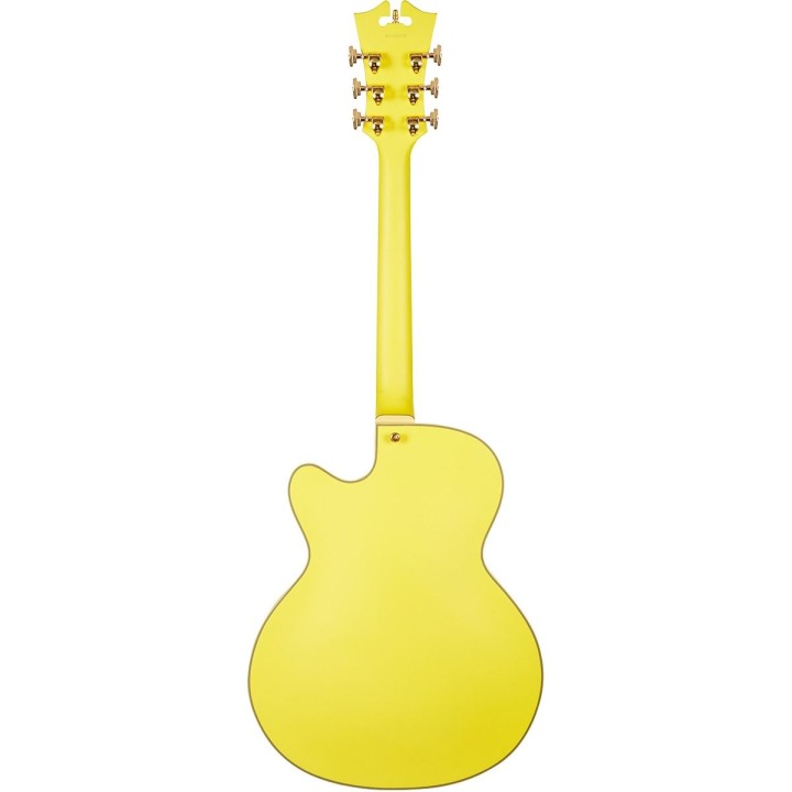 D'Angelico Deluxe DH Matte Electric Yellow - Chitarra elettrica hollow body
