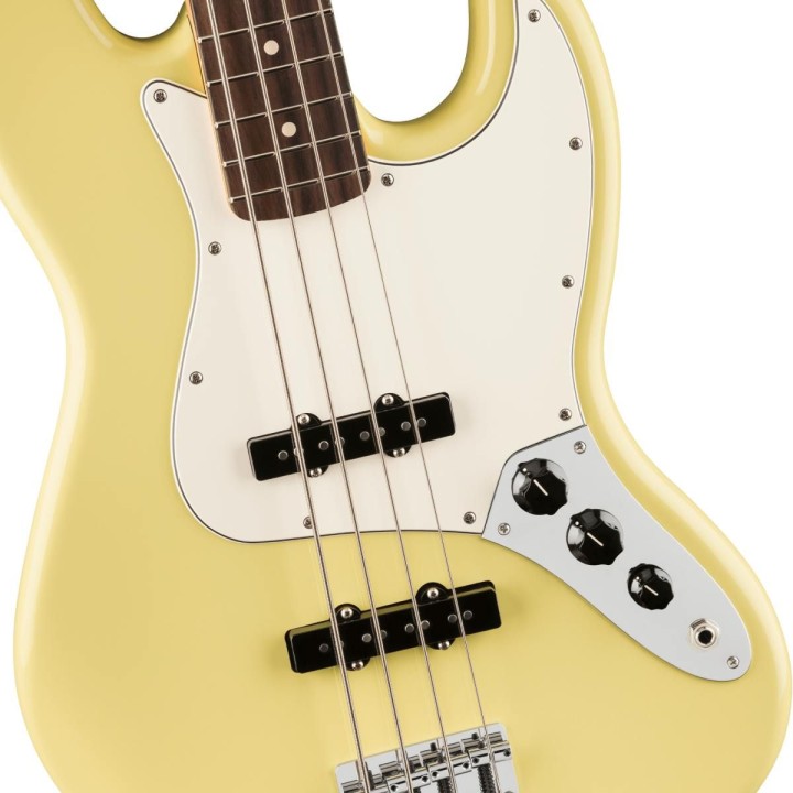Fender Player II Jazz Bass, Rosewood Fingerboard, Hialeah Yellow - Basso elettrico 4 corde