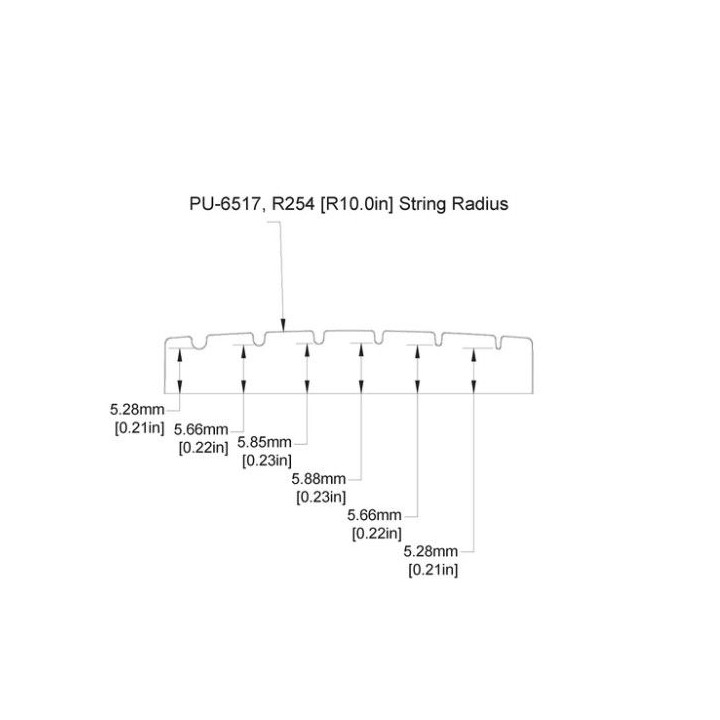 Graph Tech / Black Tusq - PU-6517-00  XL Unlocking Slotted Nut Floyd Radius10