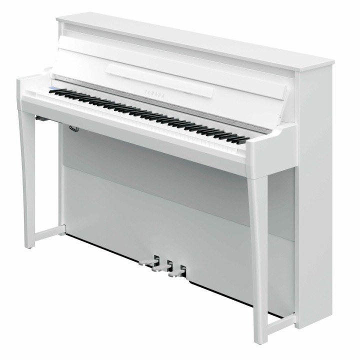Yamaha NU1XA PWH - Pianoforte digitale ibrido con meccanica vera