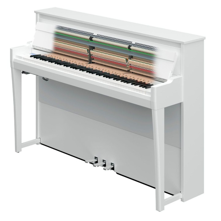 Yamaha NU1XA PWH - Pianoforte digitale ibrido con meccanica vera