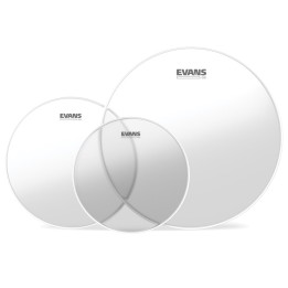 Evans G2 Tompack, Clear, Fusion (10", 12", 14") - Confezione da 3 pelli per tom