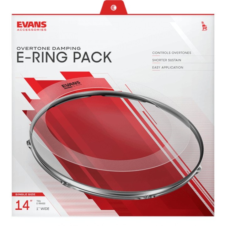 Evans - E14ER1 Inch E-Ring 10 Pack, 14''