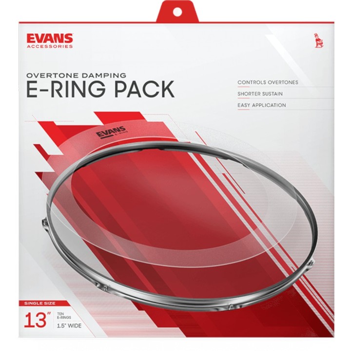 Evans - E13ER15 1.5'' E-Ring 10 Pack, 13''