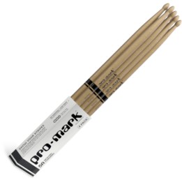 PROMARK CLASSIC FORWARD 5A HICKORY DRUMSTICKS, OVAL WOOD TIP, 4-PACK TX5AW-4P