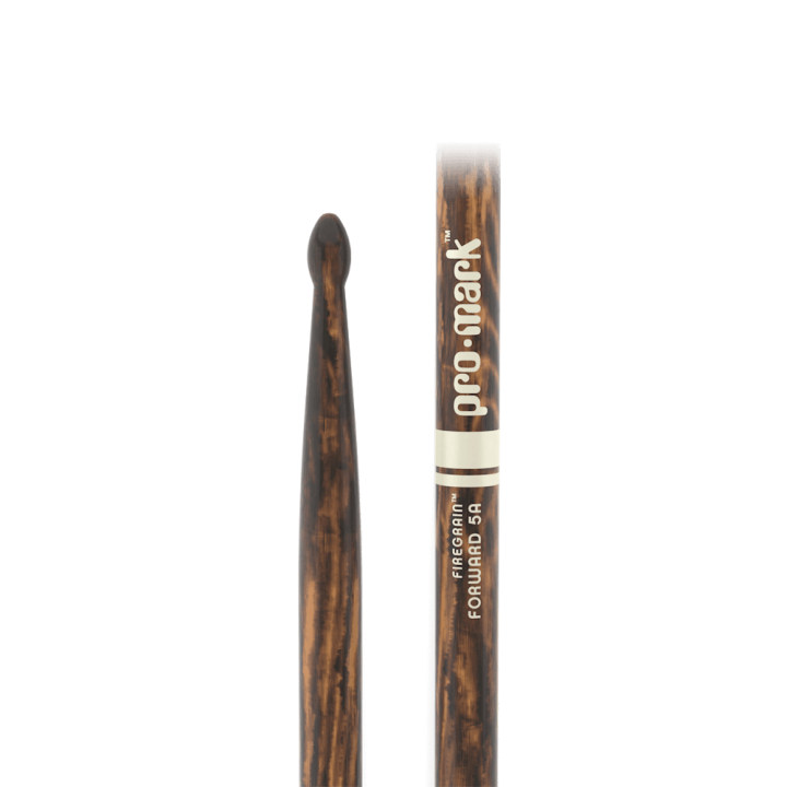 ProMark - TX5AW-FG Classic Forward 5A FireGrain Hickory Drumstick, Oval Wood Tip